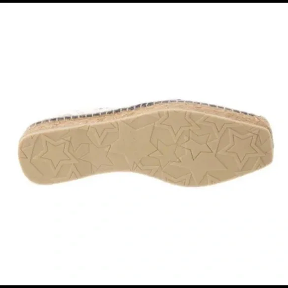 NEW JIMMY CHOO Dru Logo Monogram Leather/Canvas Espadrilles Shoes 100% authentic